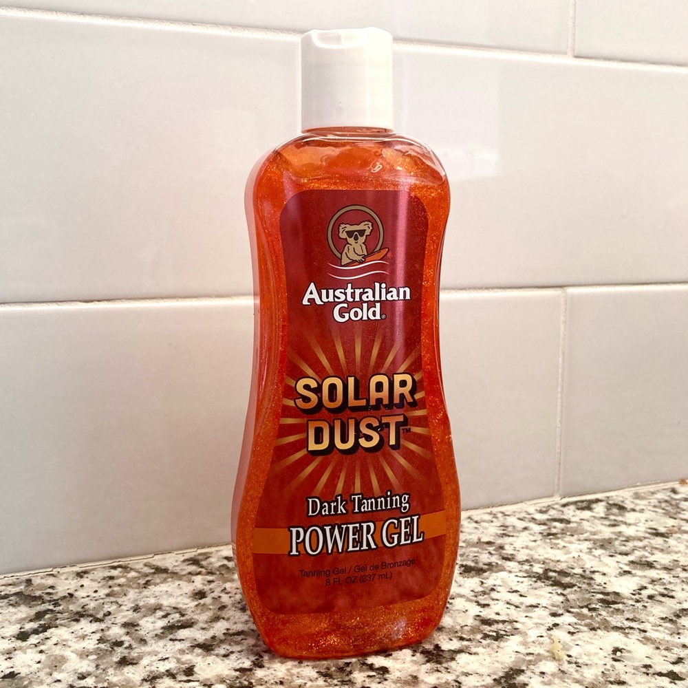 Australian‎ Gold Solar Dust Shimmer Dark Tanning Lotion Gel 8oz Bottle